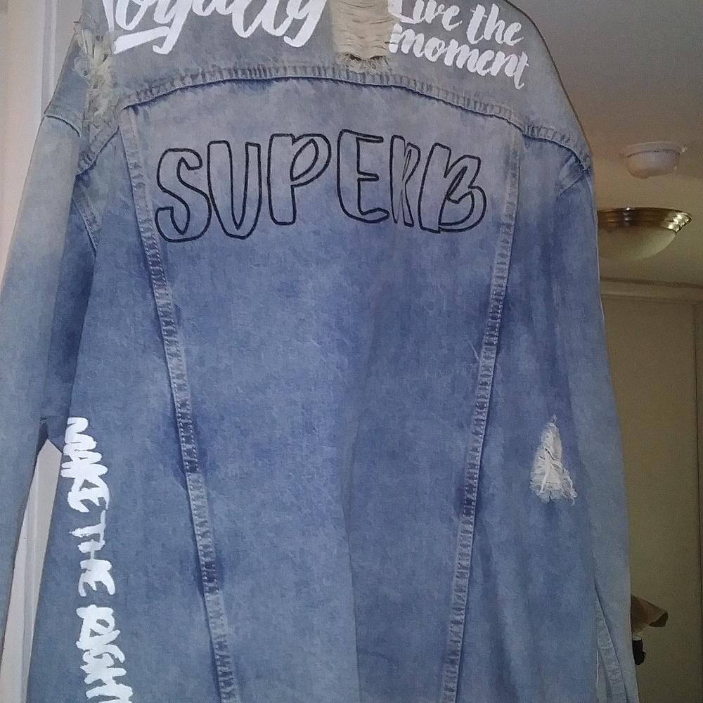 3x WOMENS MED WASH DENIM JACKET/ LIKE NEWE